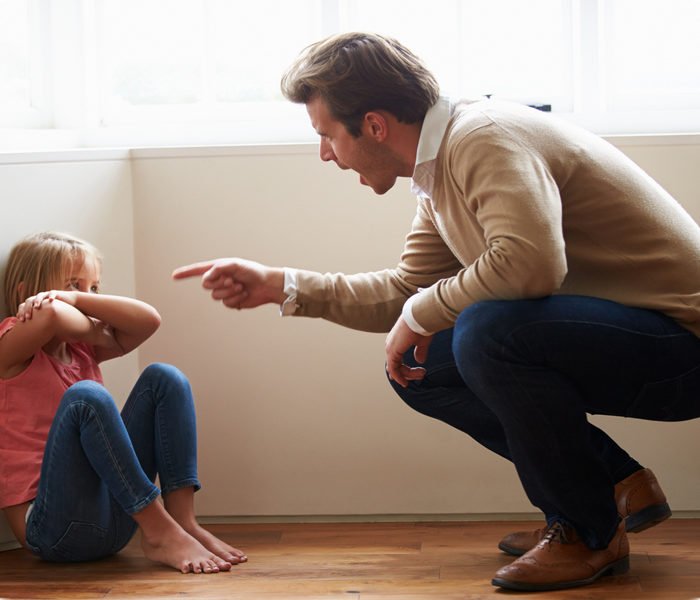 Man Shouting Scolding Child