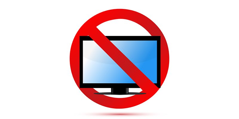 No Computer Screen Sign